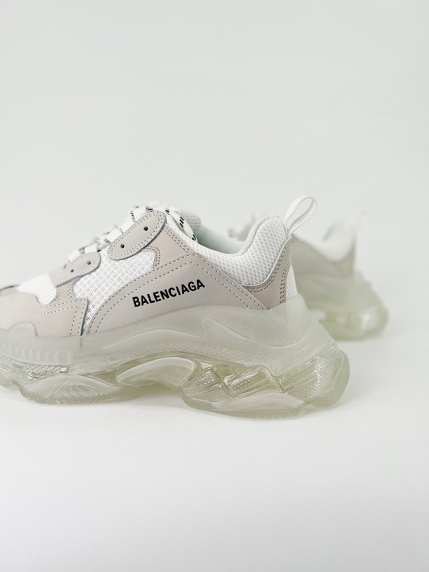 Balenciaga Triple S Clear Sole White Beige