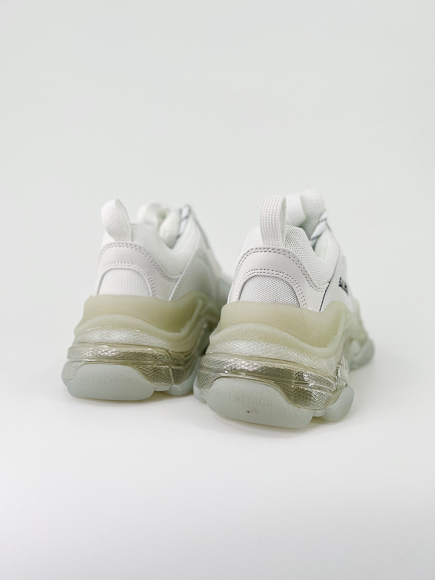 Balenciaga Triple S Clear Sole Białe Złoto 