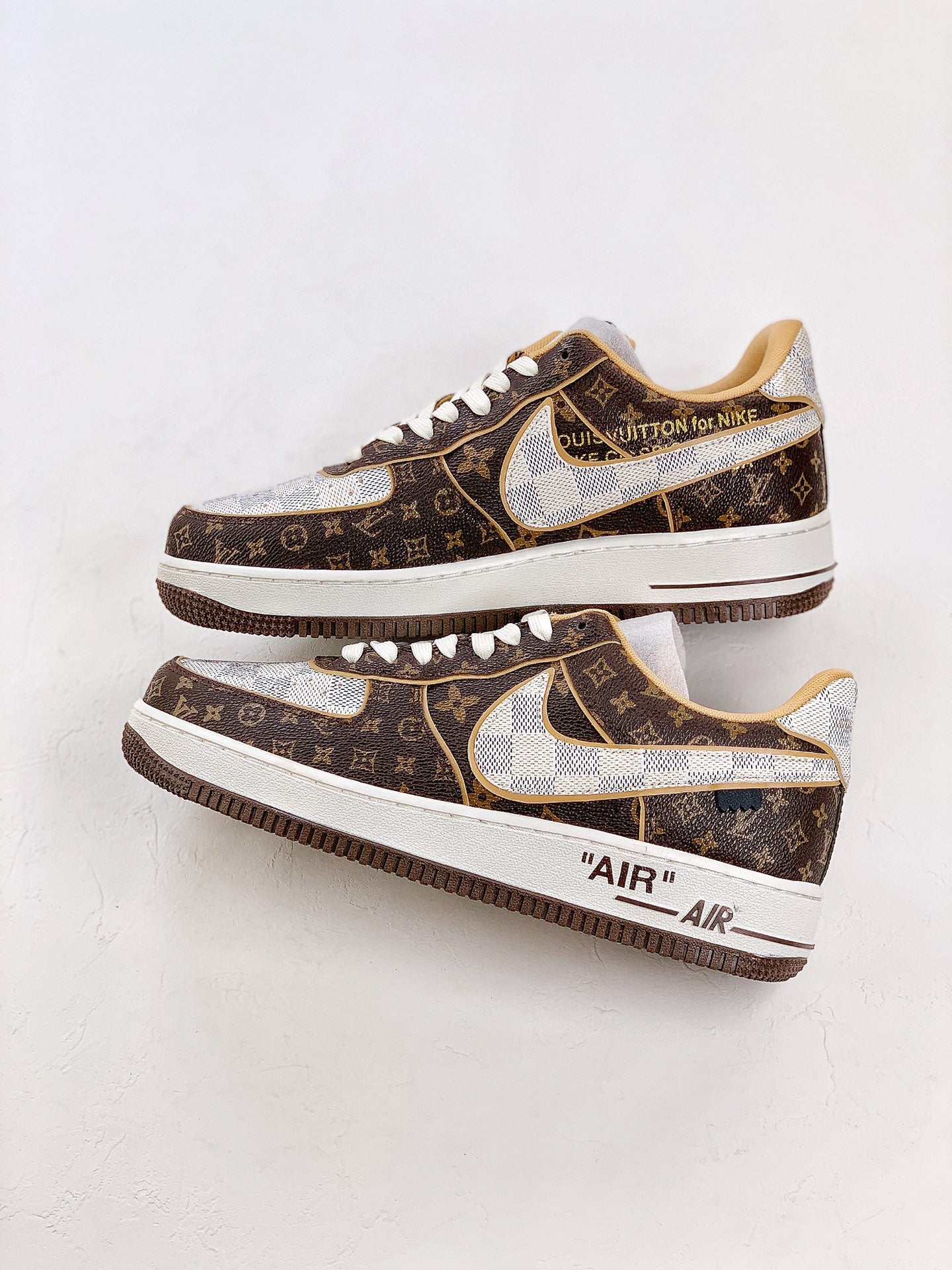 Nike Air Force 1 x LV Brown Damier Azur