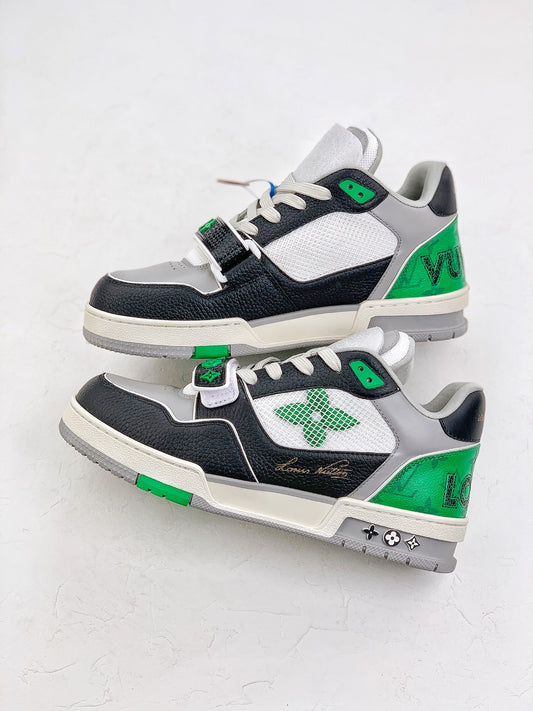 LOUIS VUITTON Trainer White Green