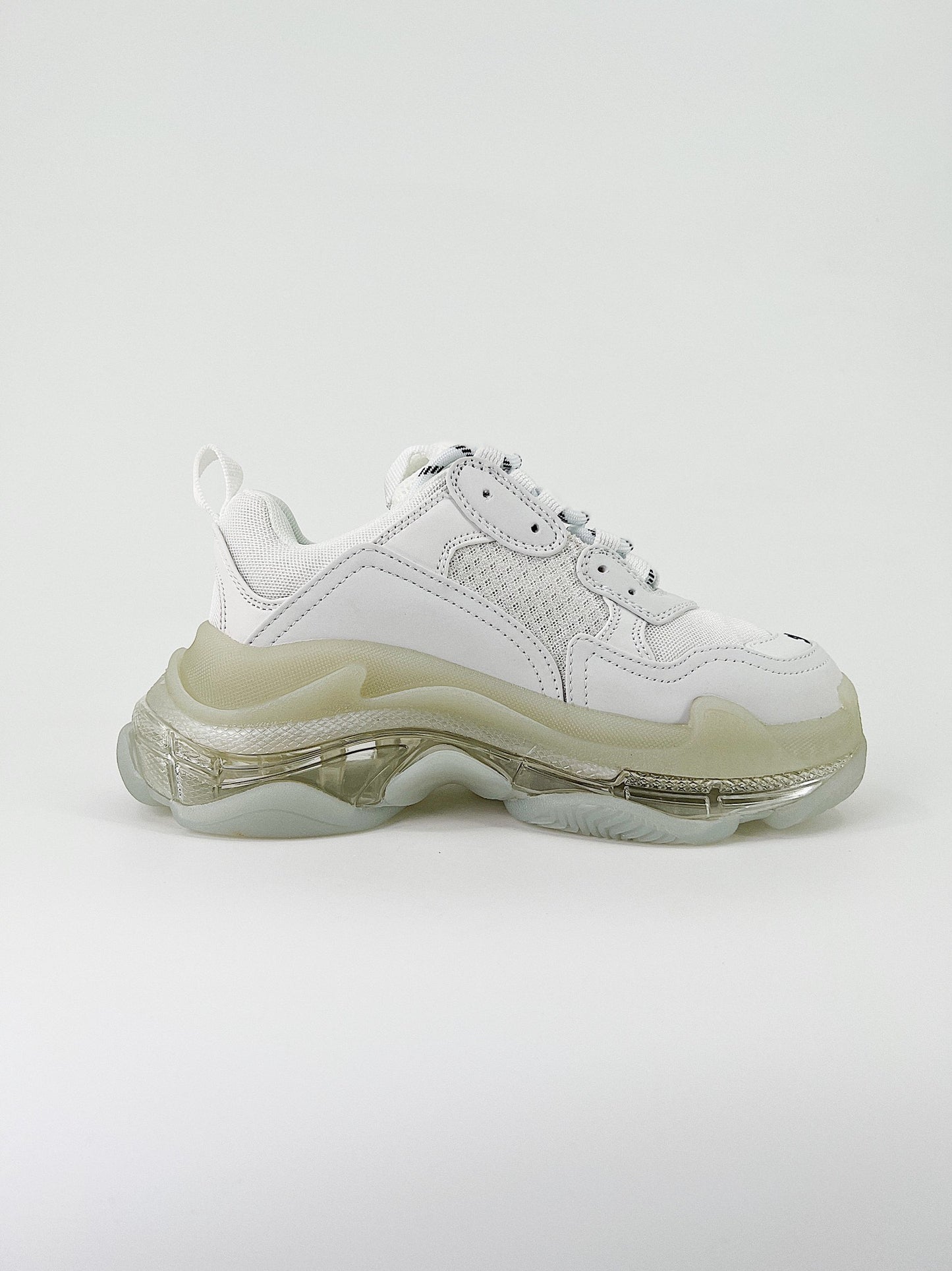 Balenciaga Triple S Clear Sole Białe Złoto 