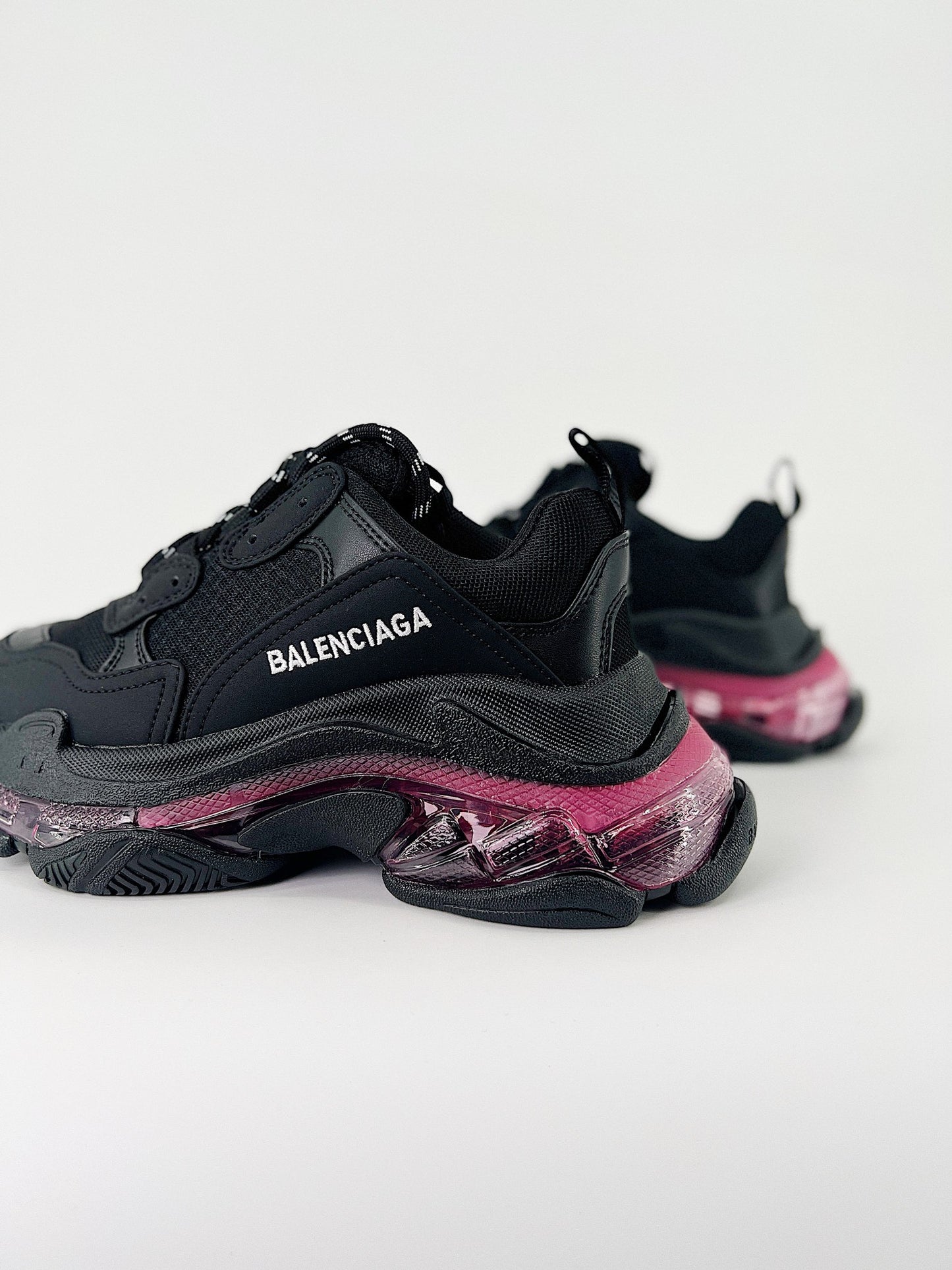 Balenciaga Triple S Czarny Różowy Neon 