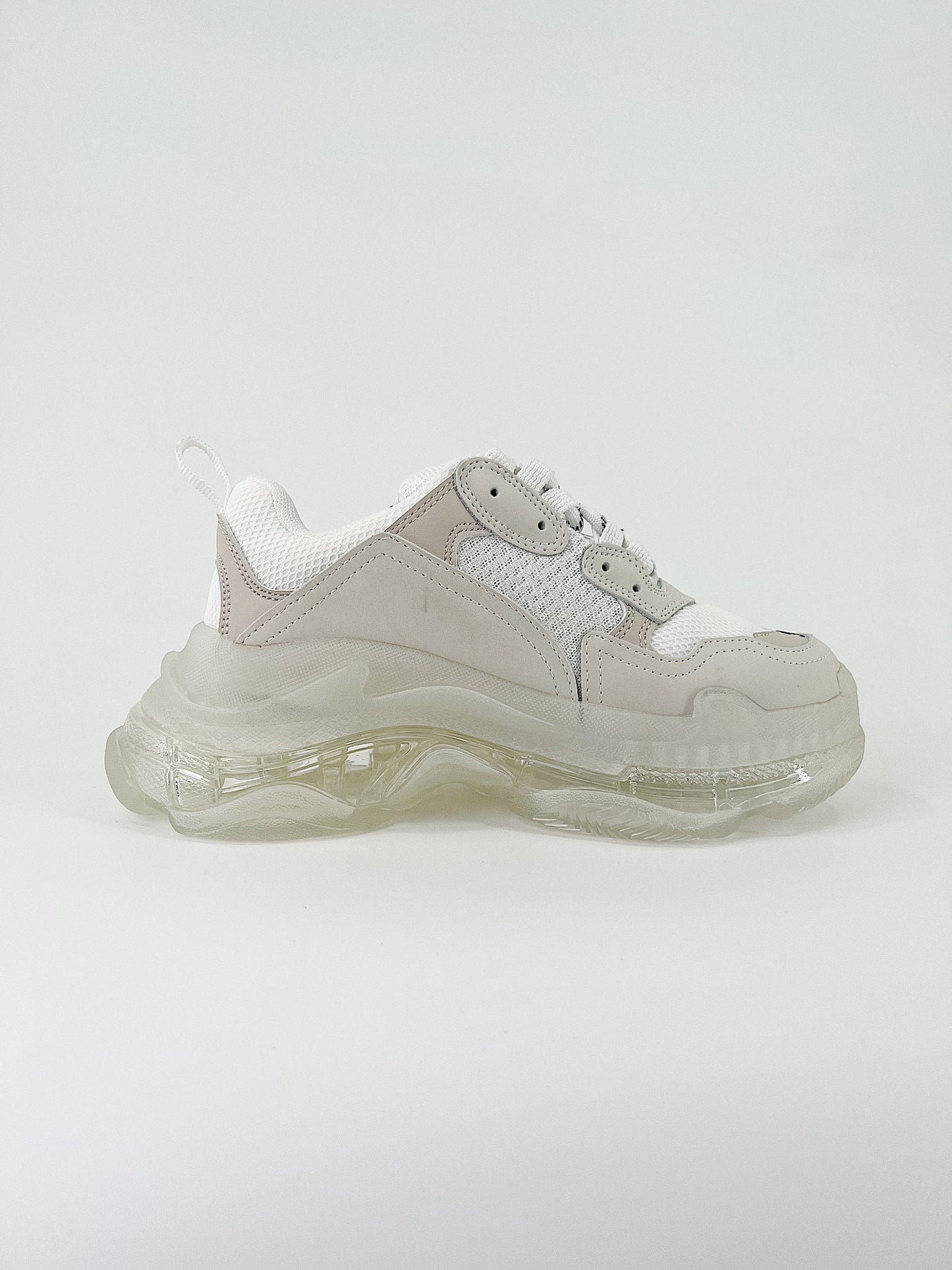 Balenciaga Triple S Clear Sole White Beige