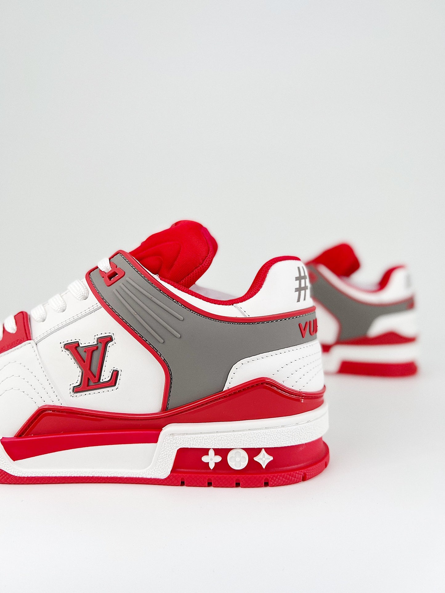 LOUIS VUITTON  Trainer White Red