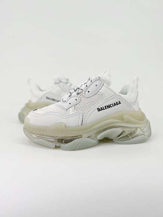 Balenciaga Triple S Clear Sole White Gold