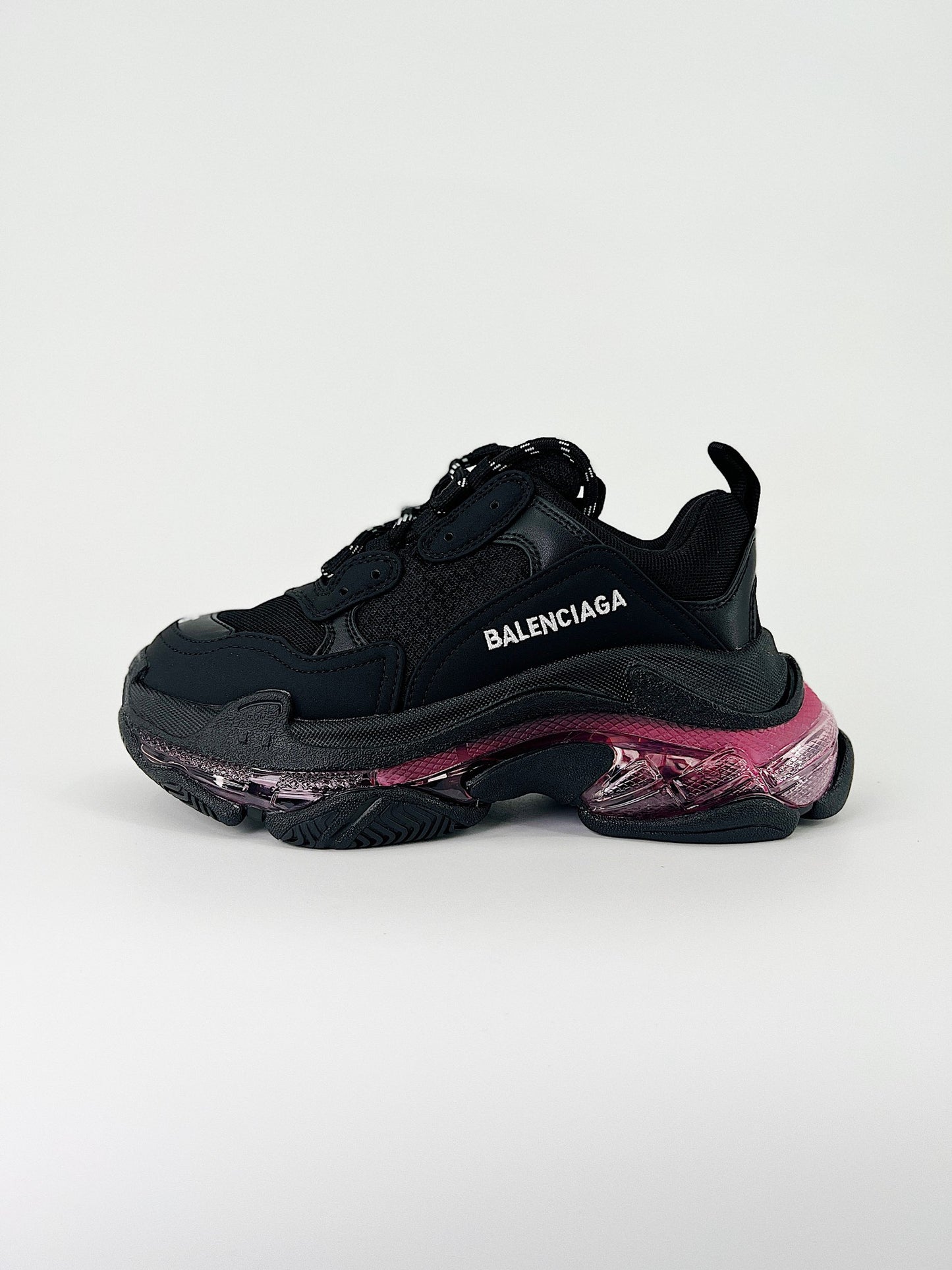 Balenciaga Triple S Czarny Różowy Neon 