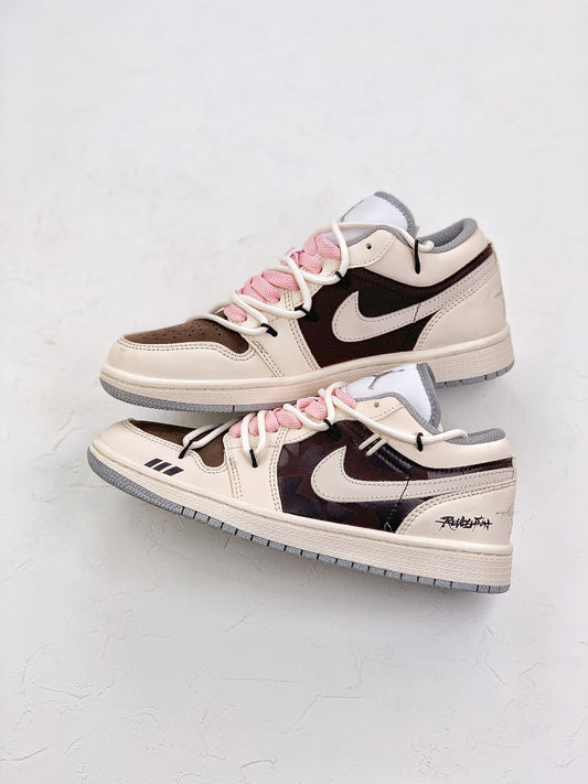 Nike Air Jordan 1 Low White Brown